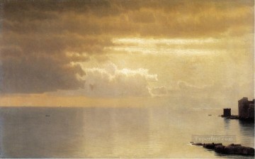  calma Pintura - Un mar en calma Paisaje de Mentone Luminismo William Stanley Haseltine